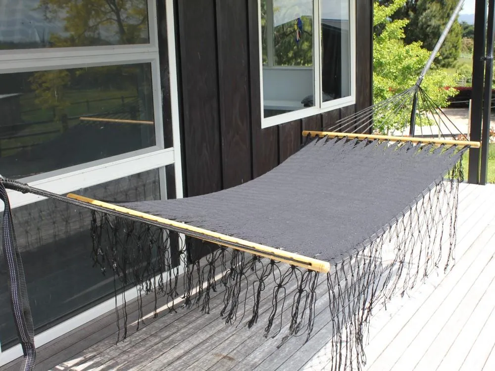 Mexican Spreader Bar Hammock - Black