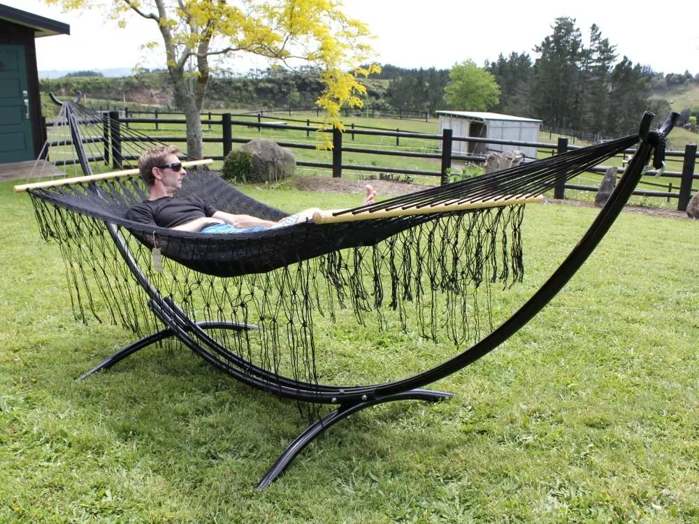 Mexican Spreader Bar Hammock - Black