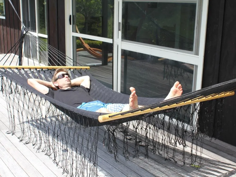 Mexican Spreader Bar Hammock - Black