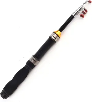 Micro Fishing Rod, Mini Fishing Rod Telescopic Fishing Rod Ultra Short Telescopic Sea Pole Long Throw Four Layer Super Hard River Ice Fishing Rod (1m / 3.3ft)