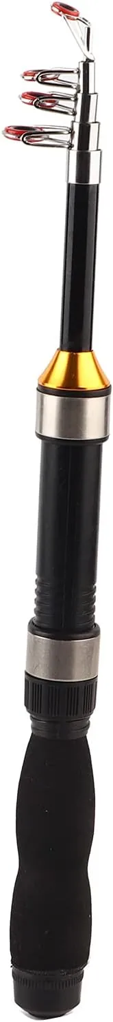 Micro Fishing Rod, Telescopic Fishing Rod Ultra Short Telescopic Sea Pole Long Throw Four Layer Super Hard River Ice Fishing Rod