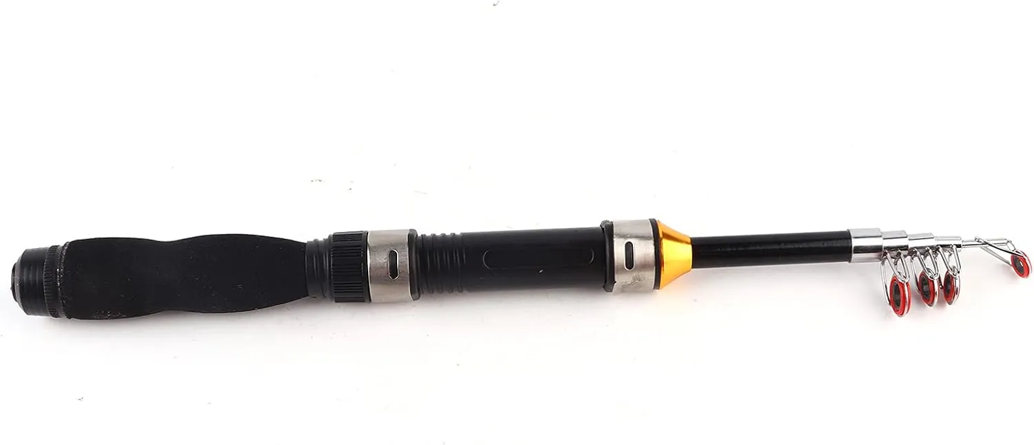 Micro Fishing Rod, Telescopic Fishing Rod Ultra Short Telescopic Sea Pole Long Throw Four Layer Super Hard River Ice Fishing Rod