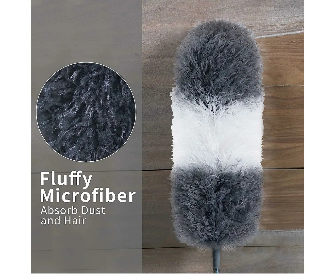 Microfiber Feather Duster and Cobweb Duster Set Bendable Washable Cleaning Dusters