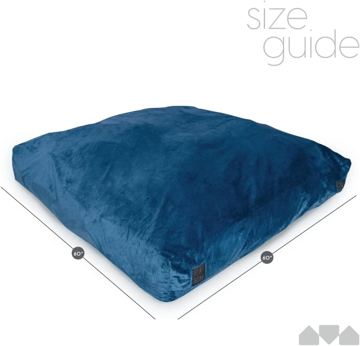 Milliard Crash Pad Sensory Pad with Foam Blocks for Kids and Adults with Washable Cover (5 feet x 5 feet) (Blue)