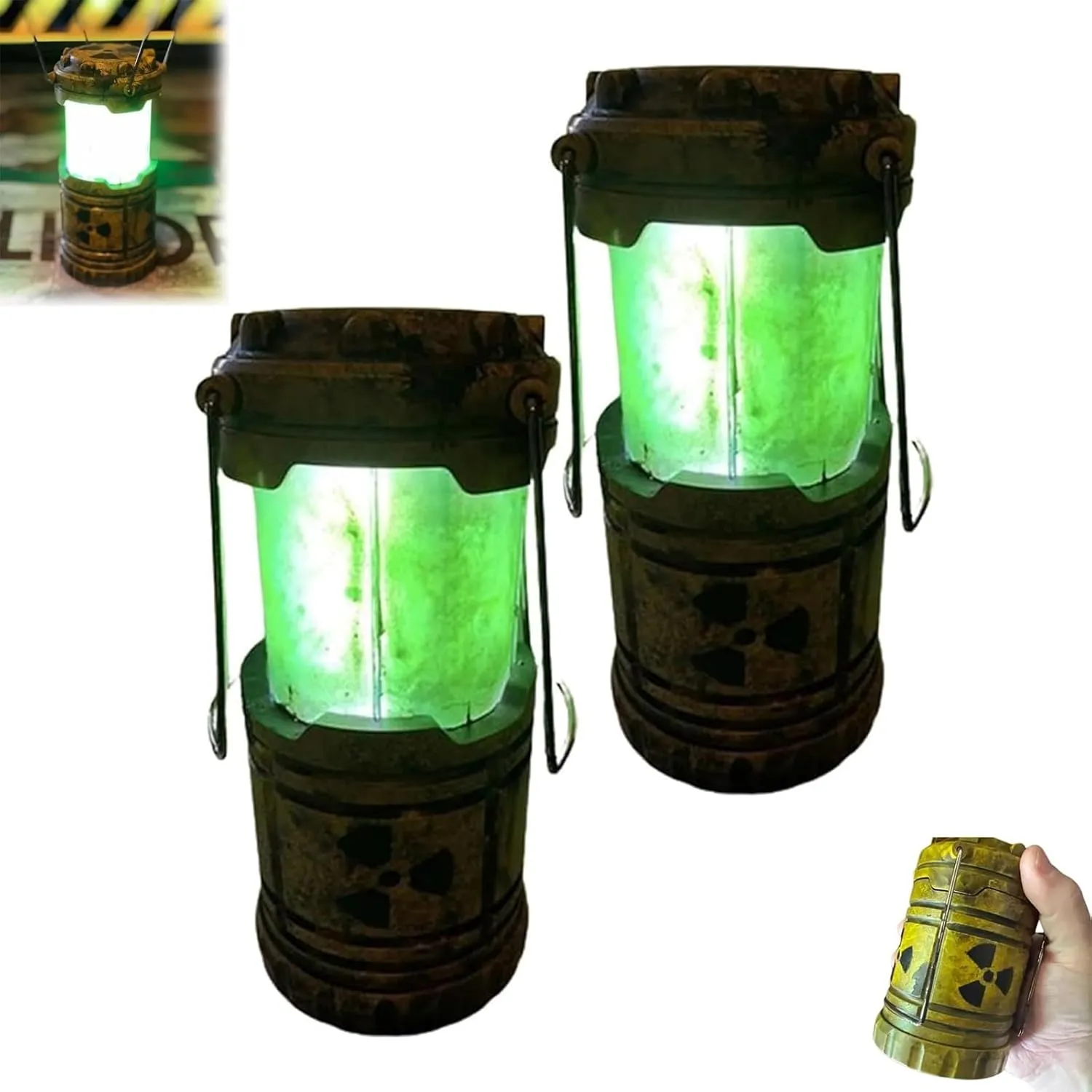 Miniature Nuclear Reactor Lantern/Lamp, Collapsible Camping Lantern, Emergency Torch, Fun Bedroom Decor, Nuclear Reactor Lantern Gift(B)