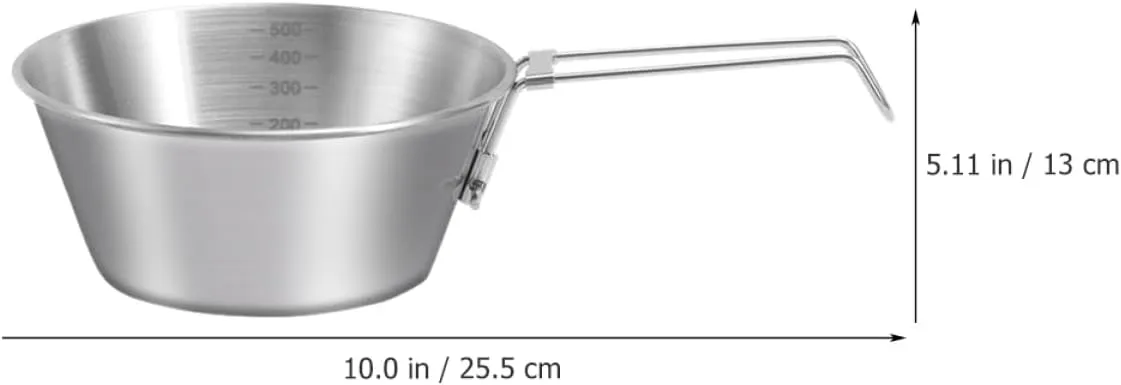 Mipcase 6pcs Foldable Stainless Steel Camping Bowls Outdoor Barbecue Cookware Lightweight Metal Mixing Bowls for Picnic Hiking Backpacking and Fishing