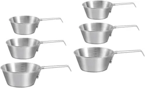Mipcase 6pcs Foldable Stainless Steel Camping Bowls Outdoor Barbecue Cookware Lightweight Metal Mixing Bowls for Picnic Hiking Backpacking and Fishing