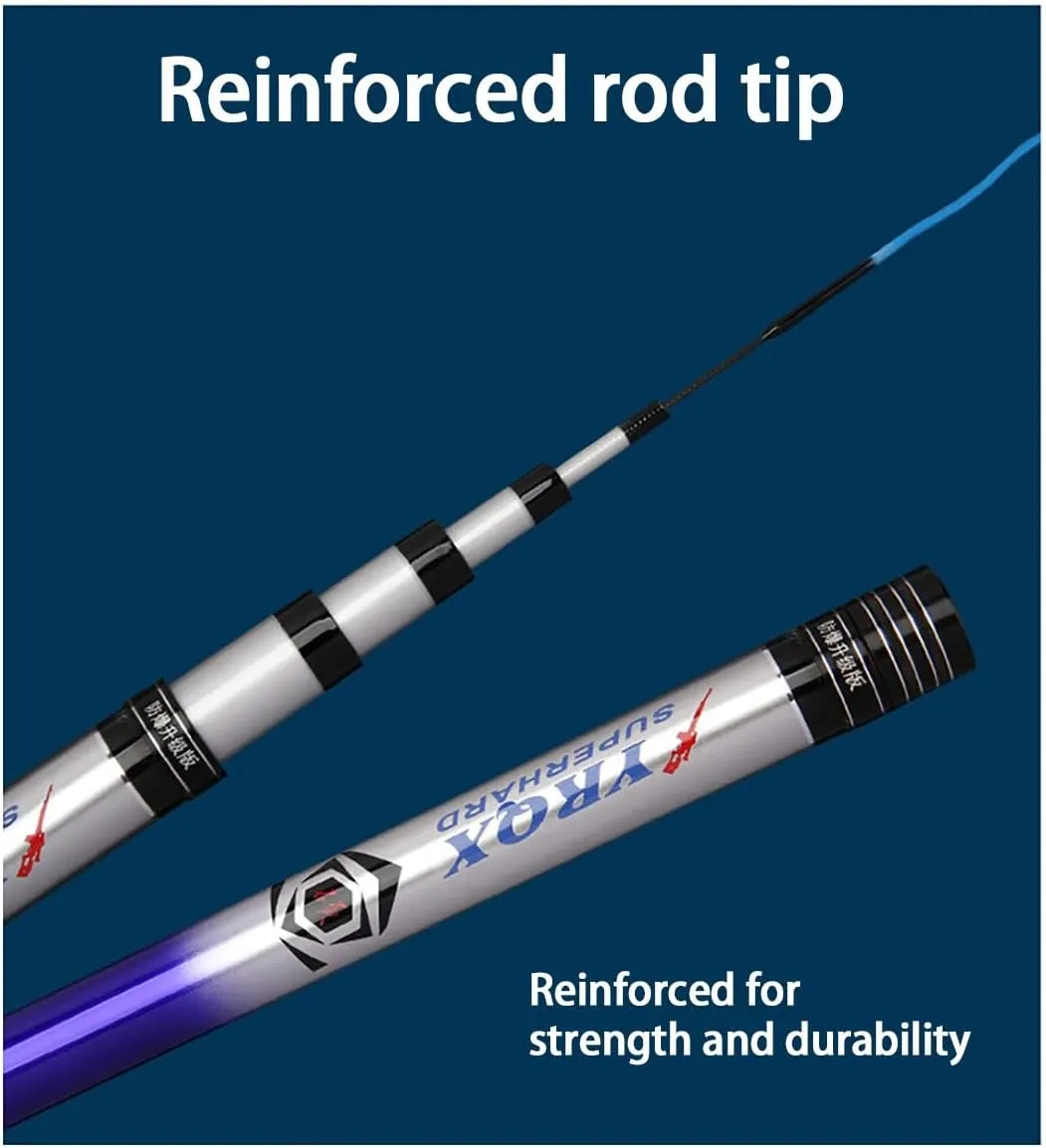 MirOdo Carbon Fishing Rod Ultra Light Super Hard Telescopic Fishing Rods for Sturgeon Mackerel Big Fish Fishing Pole for 40kg Or Less