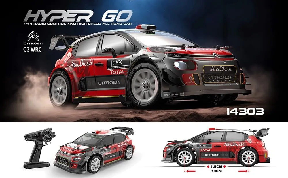 MJX Hyper Go 14303 Brushless RC Drift Truck,1/14 2.4G RTR Remote Control Car for Adult,4WD Off-Road Racing Car,42KM/H High Speed All-Road Electric Hobby Toy Truck