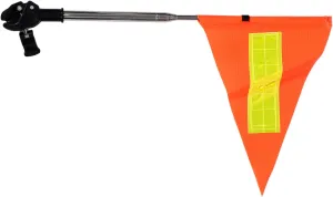 Mobestech Reflective Golf Cart Flags Telescopic Pole Safety Flag for Wheelchair 1.2m-20cm Extendable