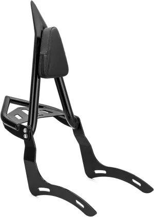Mofun 27.6" Passenger Backrest Sissy Bar with Luggage Rack Compatible with Kawasaki Vulcan 900 2006-2024, Vulcan 2000 2004-2010, Gloss Black