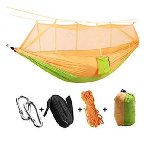 Mosquito Hammock Outdoor Hunting Bed with Same-day shipping Net High Person Sleeping Swing Easy returns Camping Parachute 1-2 Portable Fabric Strength Hanging