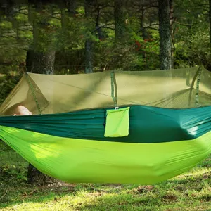 Mosquito Hammock Outdoor Hunting Bed with Same-day shipping Net High Person Sleeping Swing Easy returns Camping Parachute 1-2 Portable Fabric Strength Hanging