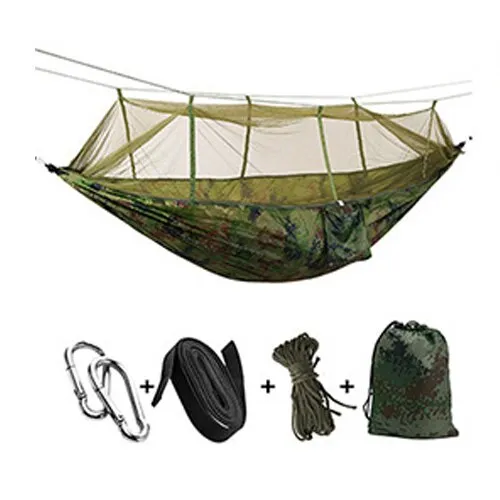 Mosquito Hammock Outdoor Hunting Bed with Same-day shipping Net High Person Sleeping Swing Easy returns Camping Parachute 1-2 Portable Fabric Strength Hanging