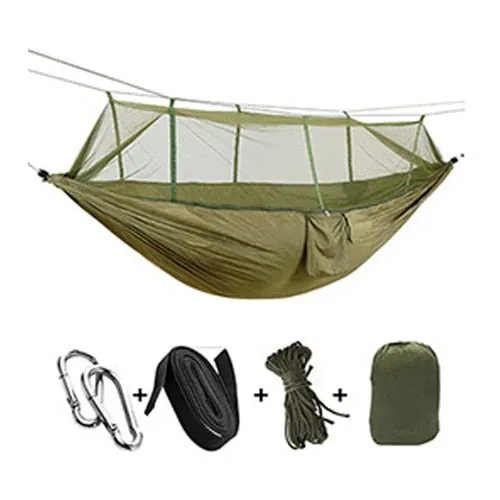 Mosquito Hammock Outdoor Hunting Bed with Same-day shipping Net High Person Sleeping Swing Easy returns Camping Parachute 1-2 Portable Fabric Strength Hanging