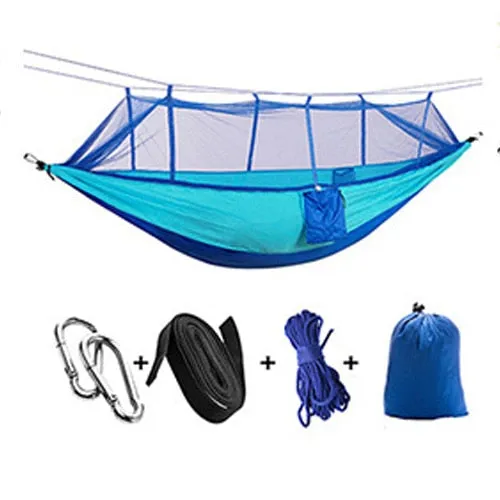Mosquito Hammock Outdoor Hunting Bed with Same-day shipping Net High Person Sleeping Swing Easy returns Camping Parachute 1-2 Portable Fabric Strength Hanging
