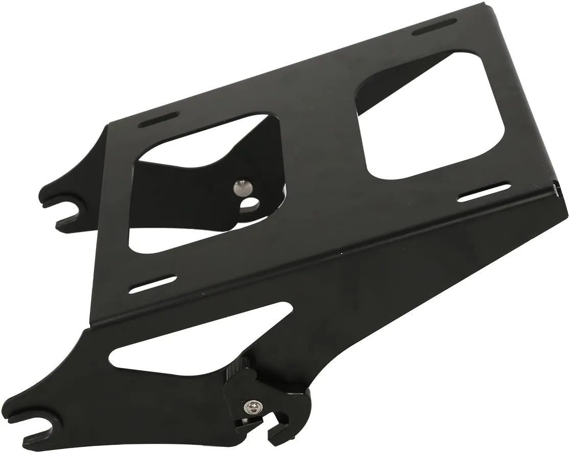Motorcycle 10.7" Chopped Tour Pack, SLMOTO Vivid Black Chopped Pack Trunk Backrest Rack Fit for Harley Tour Pack Touring 2014-2025