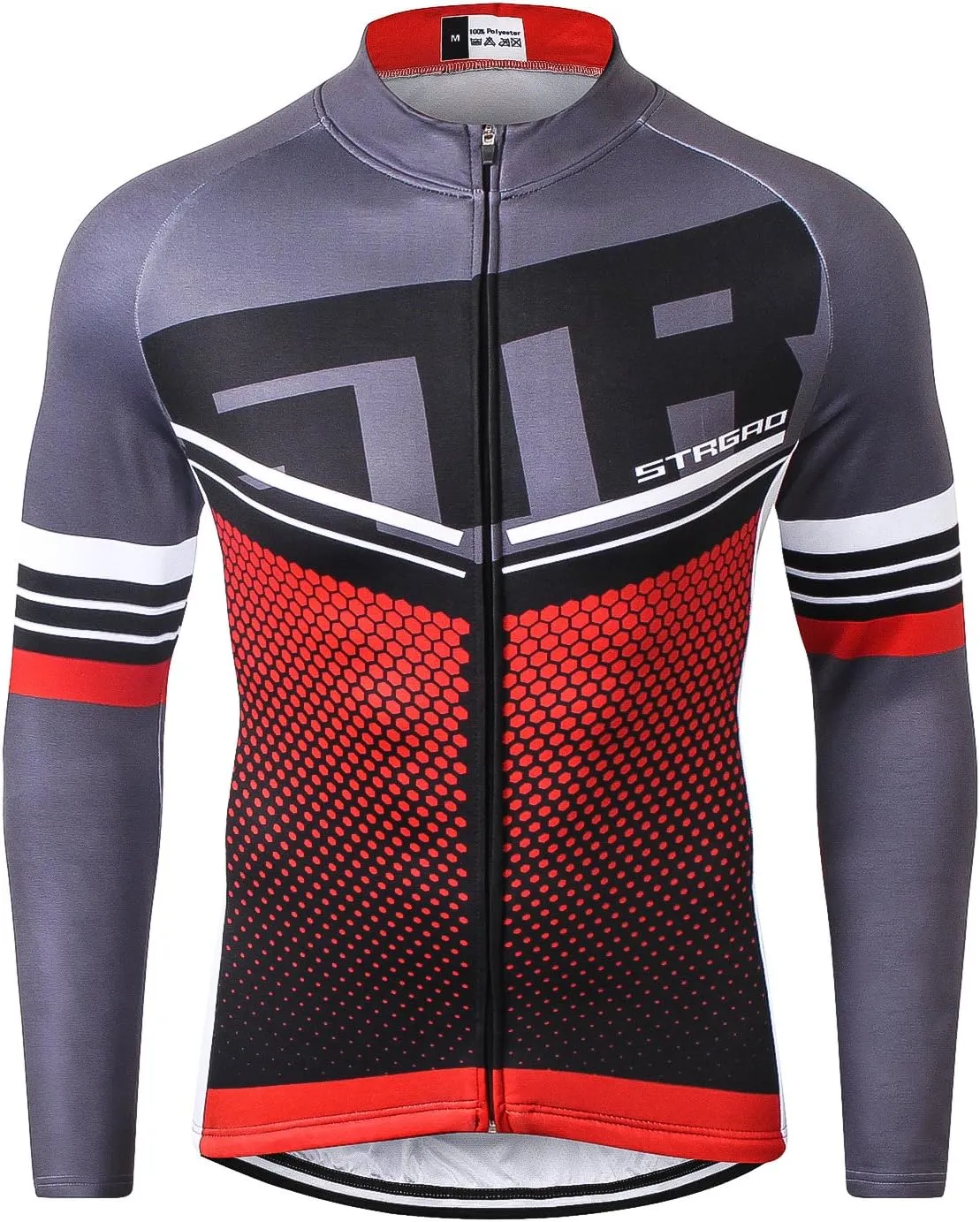 MR Strgao Men's Cycling Winter Thermal Jacket Windproof Long Sleeves Bike Jersey Bicycle Coat