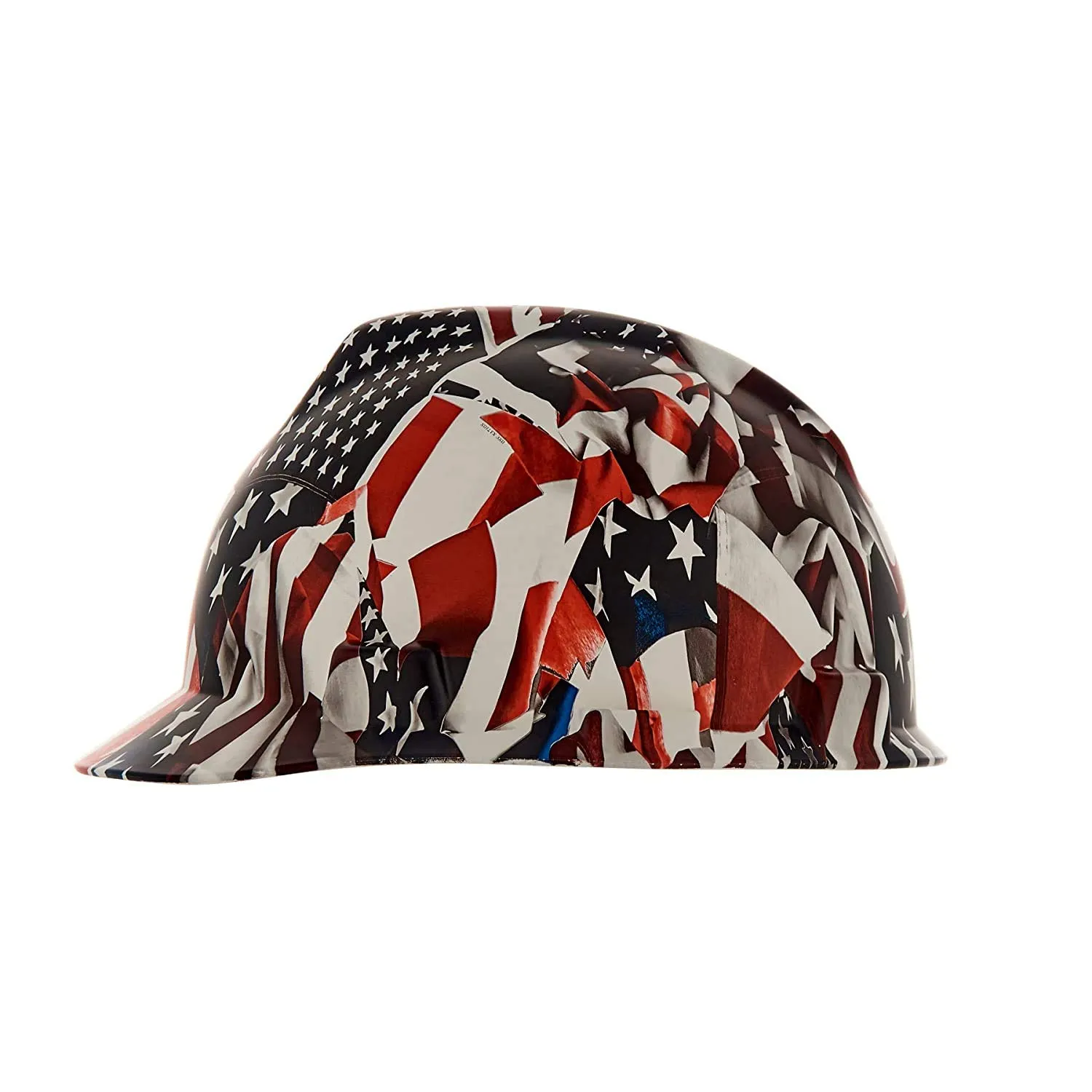 MSA 10204771 Hydro Dip V-Gard Cap Style Safety Hard Hat With Fas-Trac III Ratchet Suspension | Polyethylene Shell, Self Adjusting Crown Straps - Standard Size in One Nation