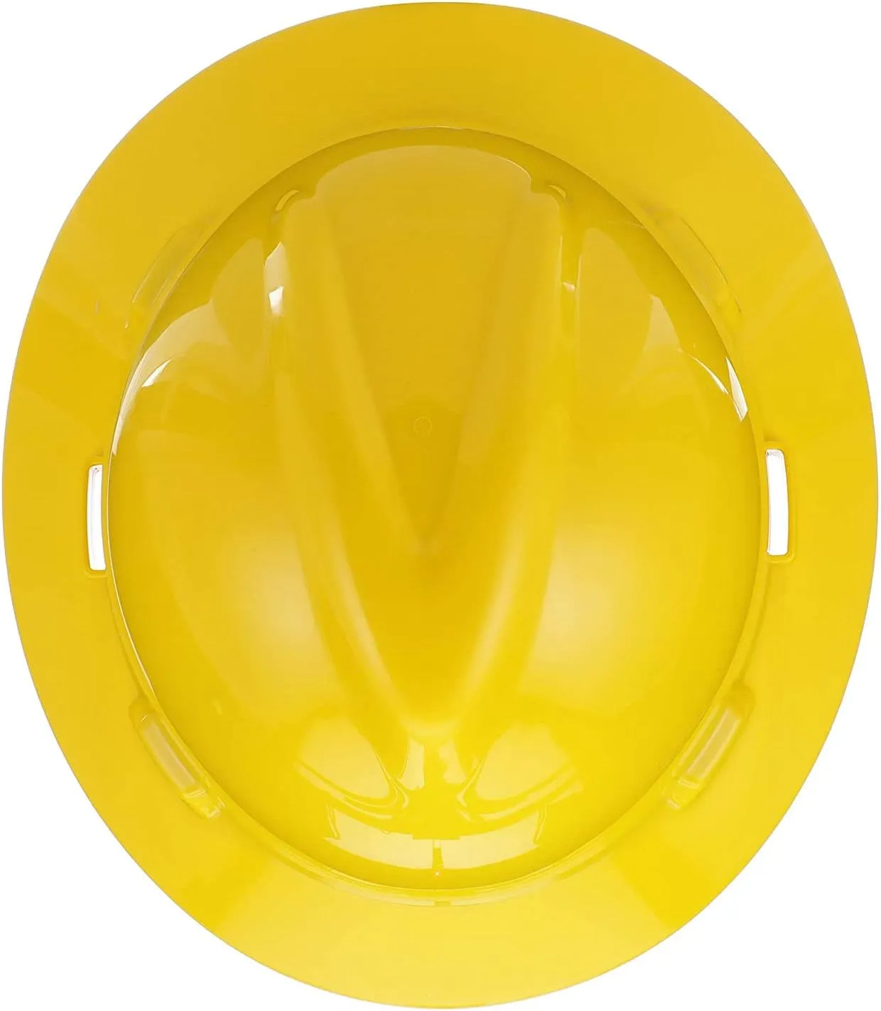 MSA V-Gard Full-Brim Hard Hat with Suspension - Polyethylene Shell, Superior Impact Protection and Self Adjusting Crown Straps - Standard Size Hard Hat