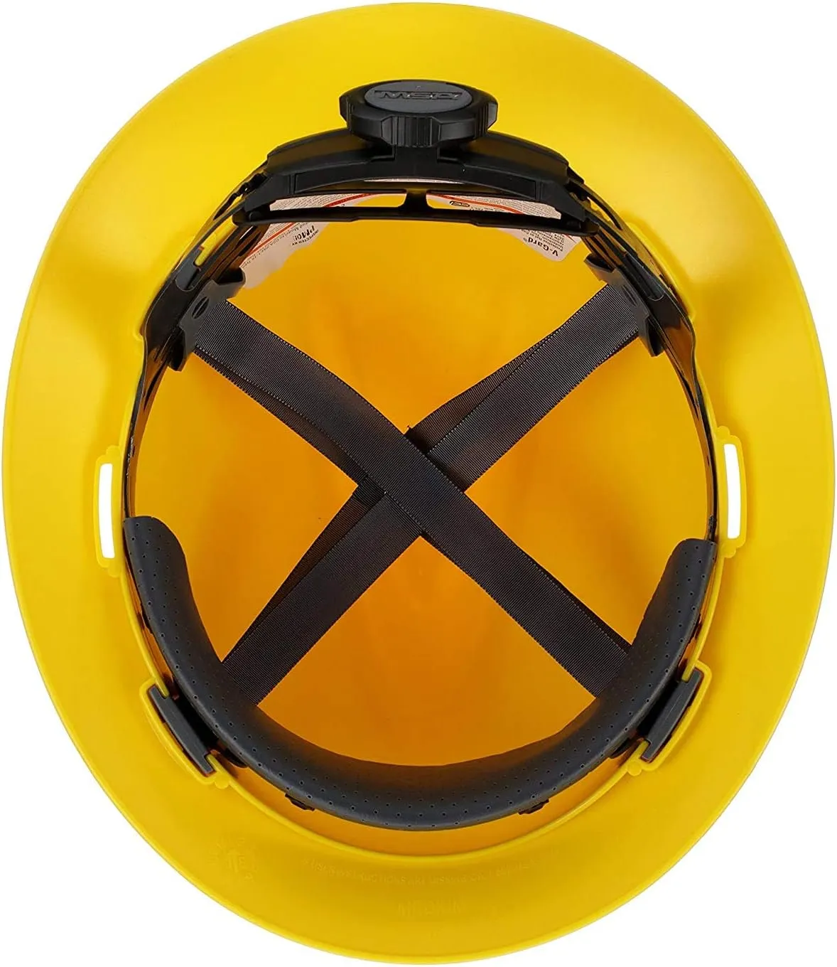 MSA V-Gard Full-Brim Hard Hat with Suspension - Polyethylene Shell, Superior Impact Protection and Self Adjusting Crown Straps - Standard Size Hard Hat
