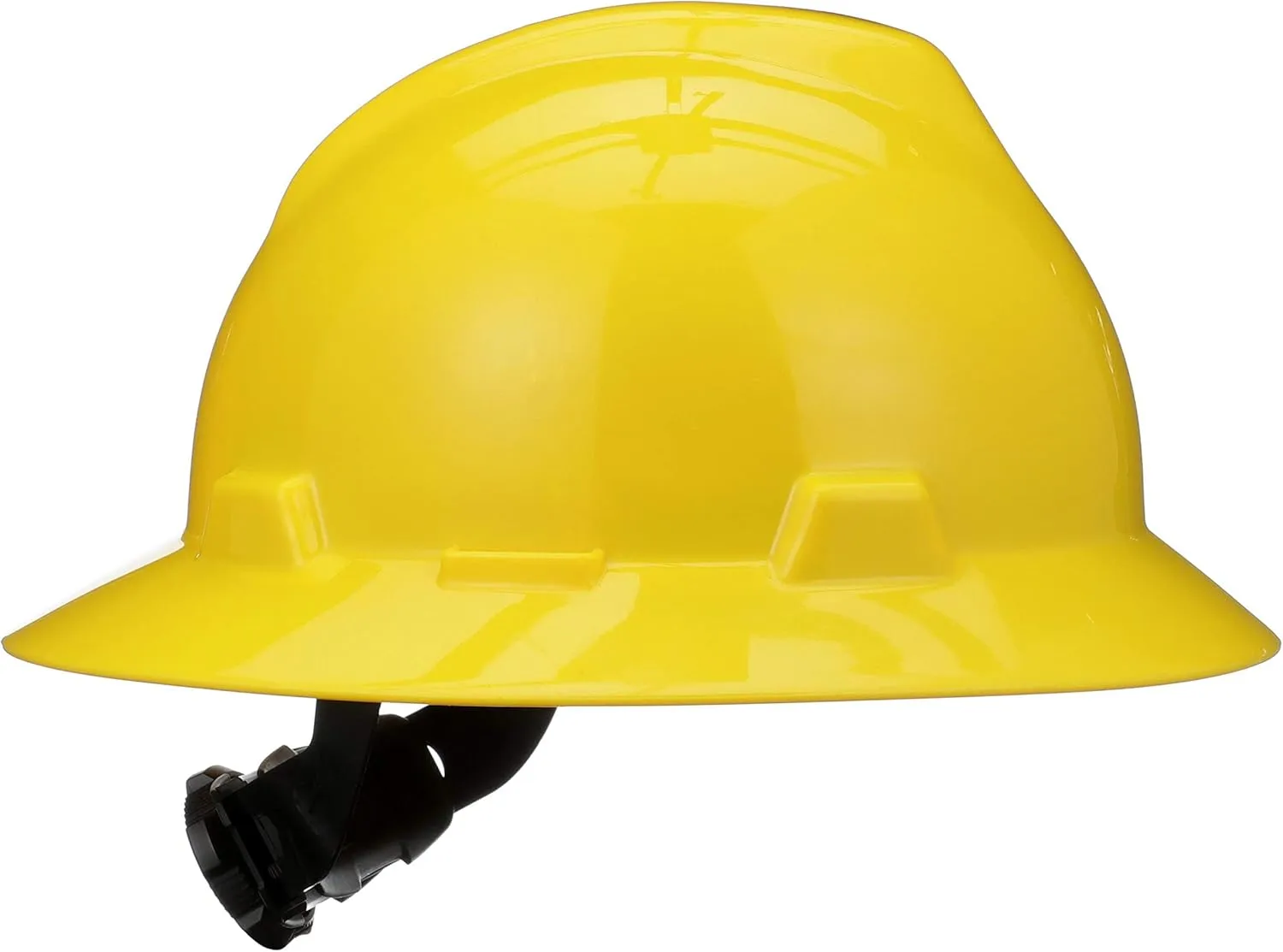 MSA V-Gard Full-Brim Hard Hat with Suspension - Polyethylene Shell, Superior Impact Protection and Self Adjusting Crown Straps - Standard Size Hard Hat