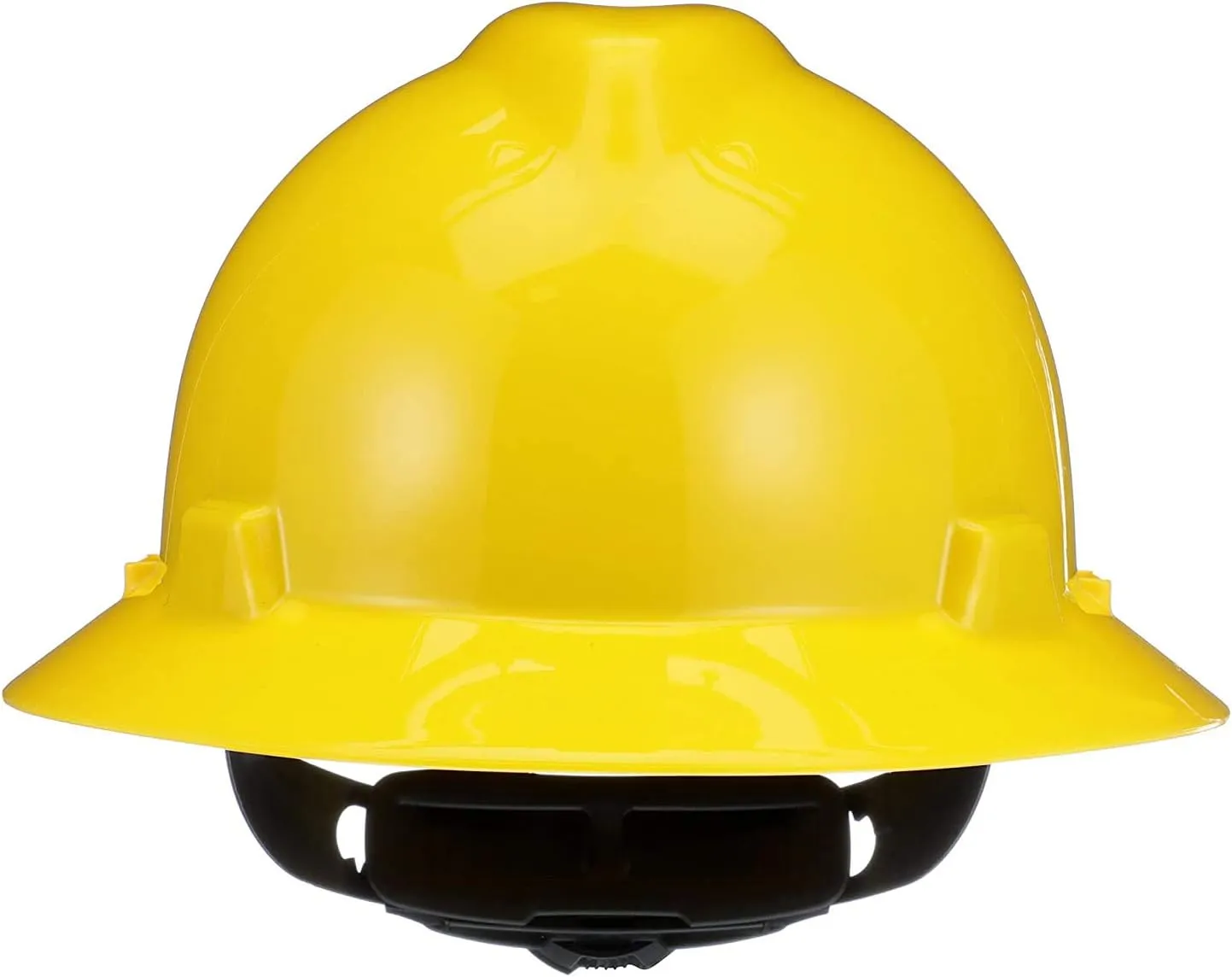 MSA V-Gard Full-Brim Hard Hat with Suspension - Polyethylene Shell, Superior Impact Protection and Self Adjusting Crown Straps - Standard Size Hard Hat