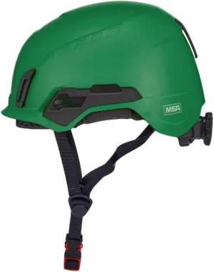 MSA V-Gard H2 Pro Safety Helmet with Comfortable Fas-Trac III Ratchet Suspension |Push-Button Accessory Rail and Universal Lighting Clips | Standard Size