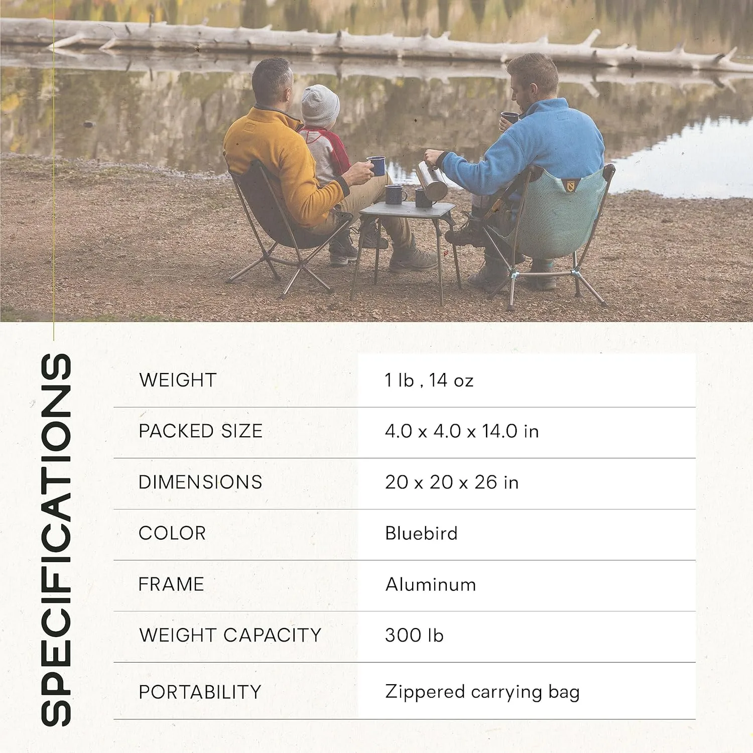 NEMO Moonlite Reclining Camp Chair - Fortress/Goldfinch
