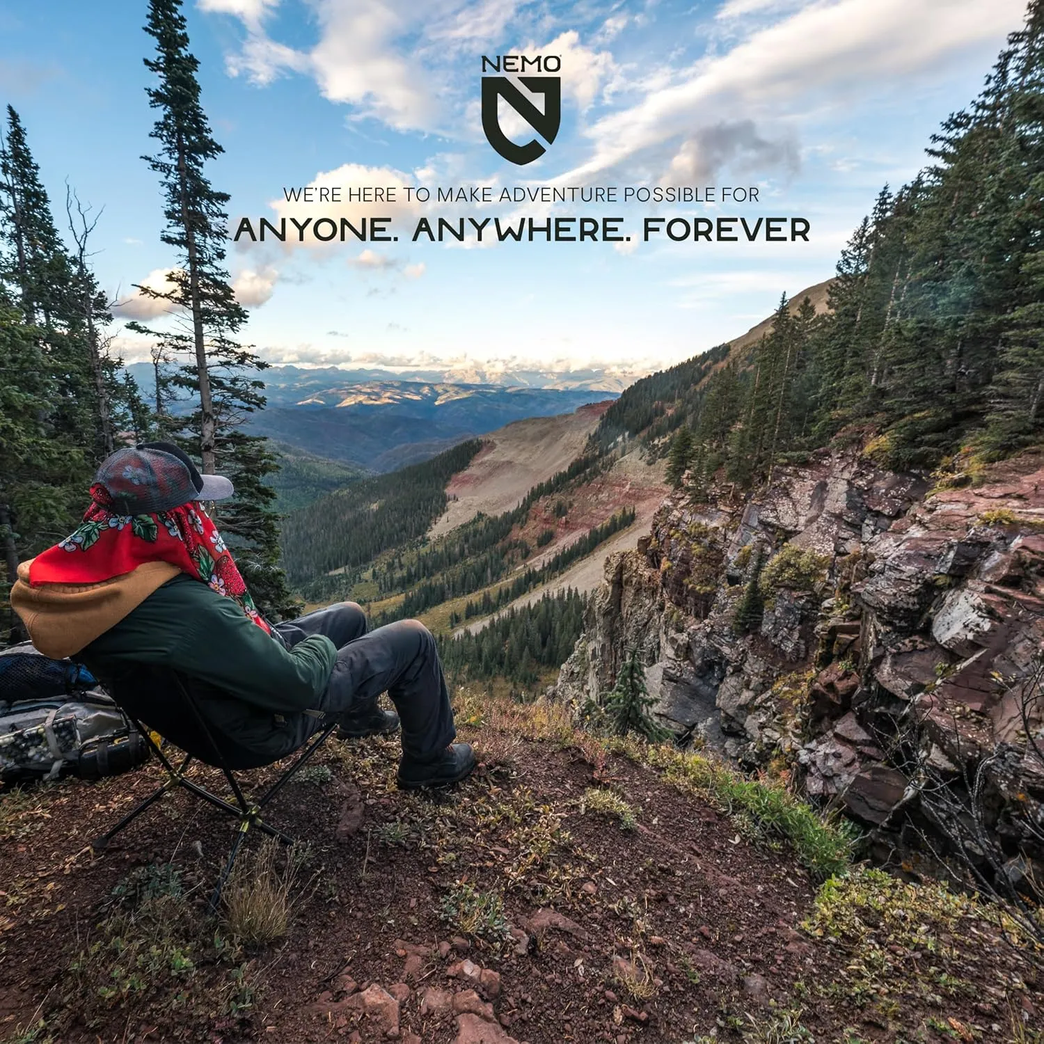 NEMO Moonlite Reclining Camp Chair - Fortress/Goldfinch