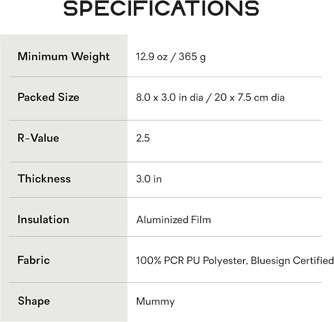 NEMO Tensor Ultralight Sleeping Pad (2022) | Camping Sleeping Pad with Quiet Support, Regular Mummy