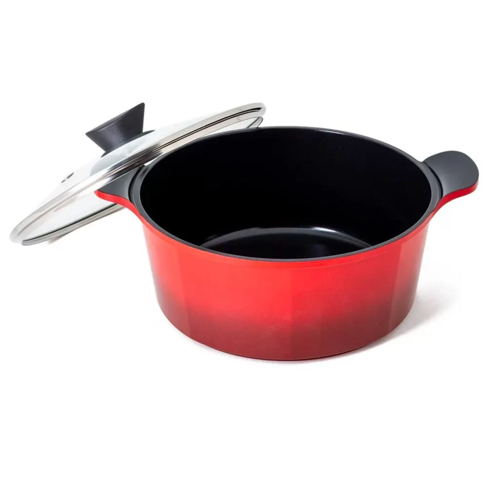 Neoflam Venn Deep Casserole Pot 28cm 7L - Red