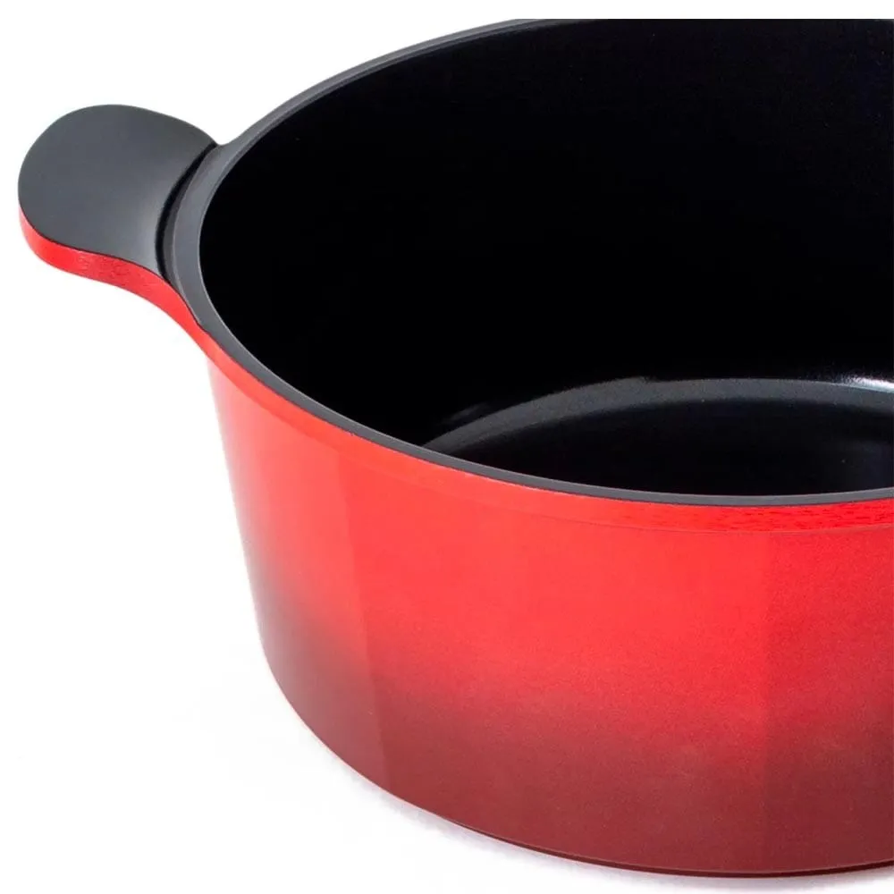 Neoflam Venn Deep Casserole Pot 28cm 7L - Red