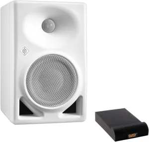 Neumann KH 120 II AES67 Active 5.25" 2-Way Studio Monitor (White, Single) Bundle with Auray IP-S Small Isolation Pad