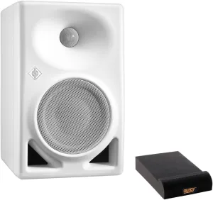 Neumann KH 120 MKII Active 5.25" 2-Way Studio Monitor (White, Single) Bundle with Auray IP-S Small Isolation Pad