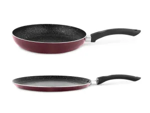 New My Kitchen 2Pc Set,Burgundy(Ta 28Cm &Fp 24Cm) (Milton Procook)
