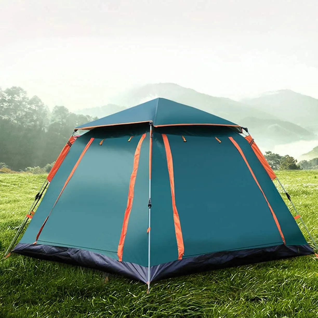 NIEH Dome Camping Tent 3-5 Person 4 Season Double Layers Waterproof Anti-UV Windproof Tents Family Outdoor Camping Tent