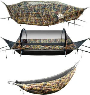 Night Cat Flat Lay Hammock Tent with Hammock Underquilt for 1 Person Flat Lay Hammock Tent Combo Set