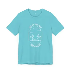 No-hassle exchange Customer-endorsed & - [M101 T-Shirts Turquoise White] & Hammock Oval Personalized Trees Palm