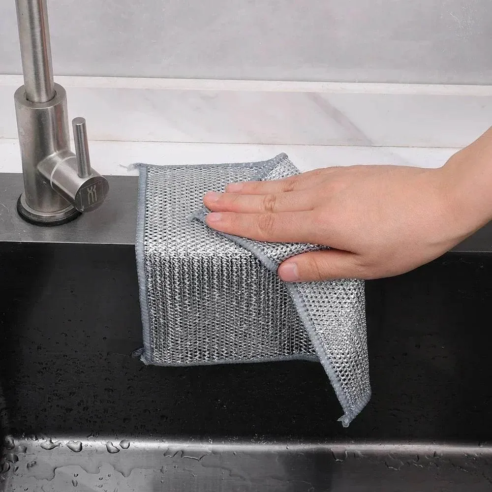 Non-Stick Double Layer Iron Cleaning Cloth - Wire Wipe