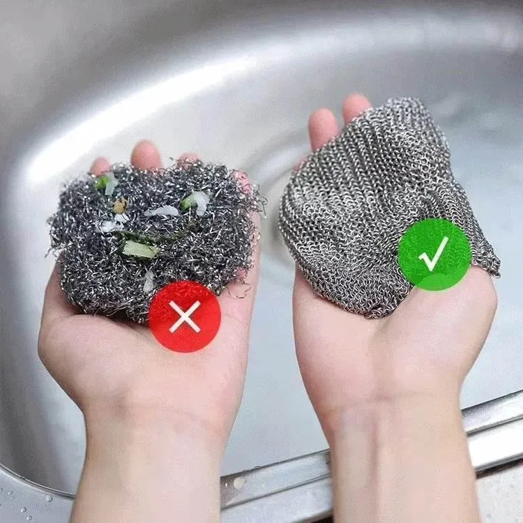 Non-Stick Double Layer Iron Cleaning Cloth - Wire Wipe