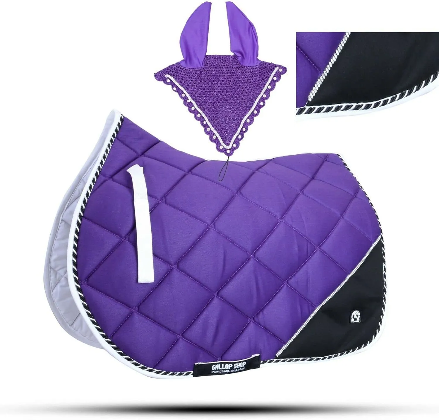 Numnah General Saddle Pads Jewel Trimming Amara Palm Free Ear (Ship from USA)