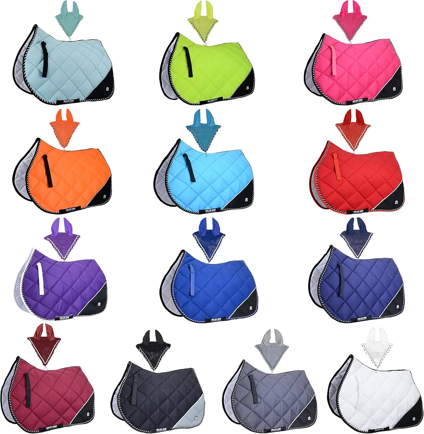 Numnah General Saddle Pads Jewel Trimming Amara Palm Free Ear (Ship from USA)