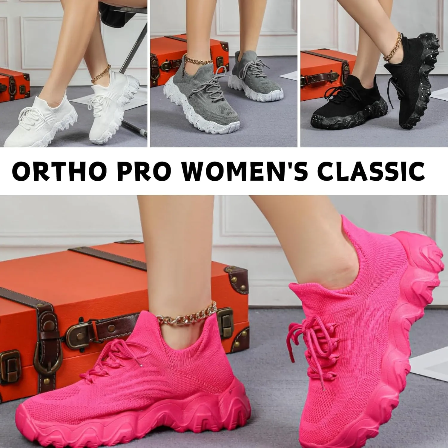 Nurse Babe Shoes, Ortho Pro Shoes for Women, Ortho Pro Women's Classic, Women's Mesh Orthopedic Sneakers