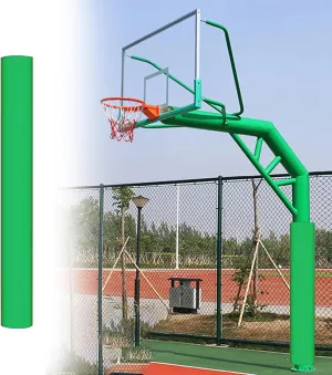 Nursery School Pole Padding Wrap for Kids/Childs Anti-Collision, Basketball Hoop Round Pole Pad Fits Awnings/Light Poles, UV-Resistant Padded Post Cover Foam PU(Green,Dia (6 1/2 in))