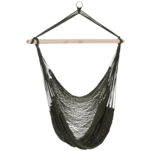 Nylon Woven Hammock Chair Air Sky Hanging Swing Portable Outdoor Indoor Relaxation