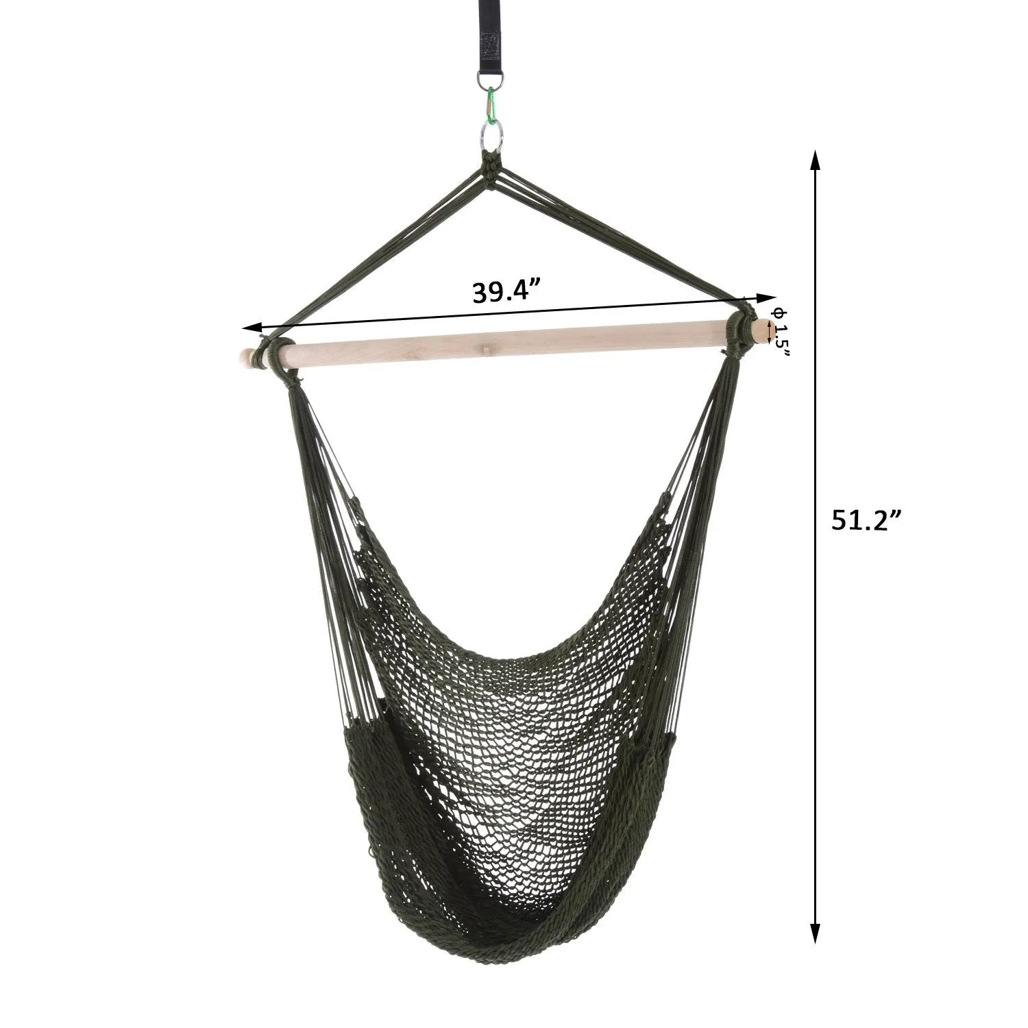 Nylon Woven Hammock Chair Air Sky Hanging Swing Portable Outdoor Indoor Relaxation