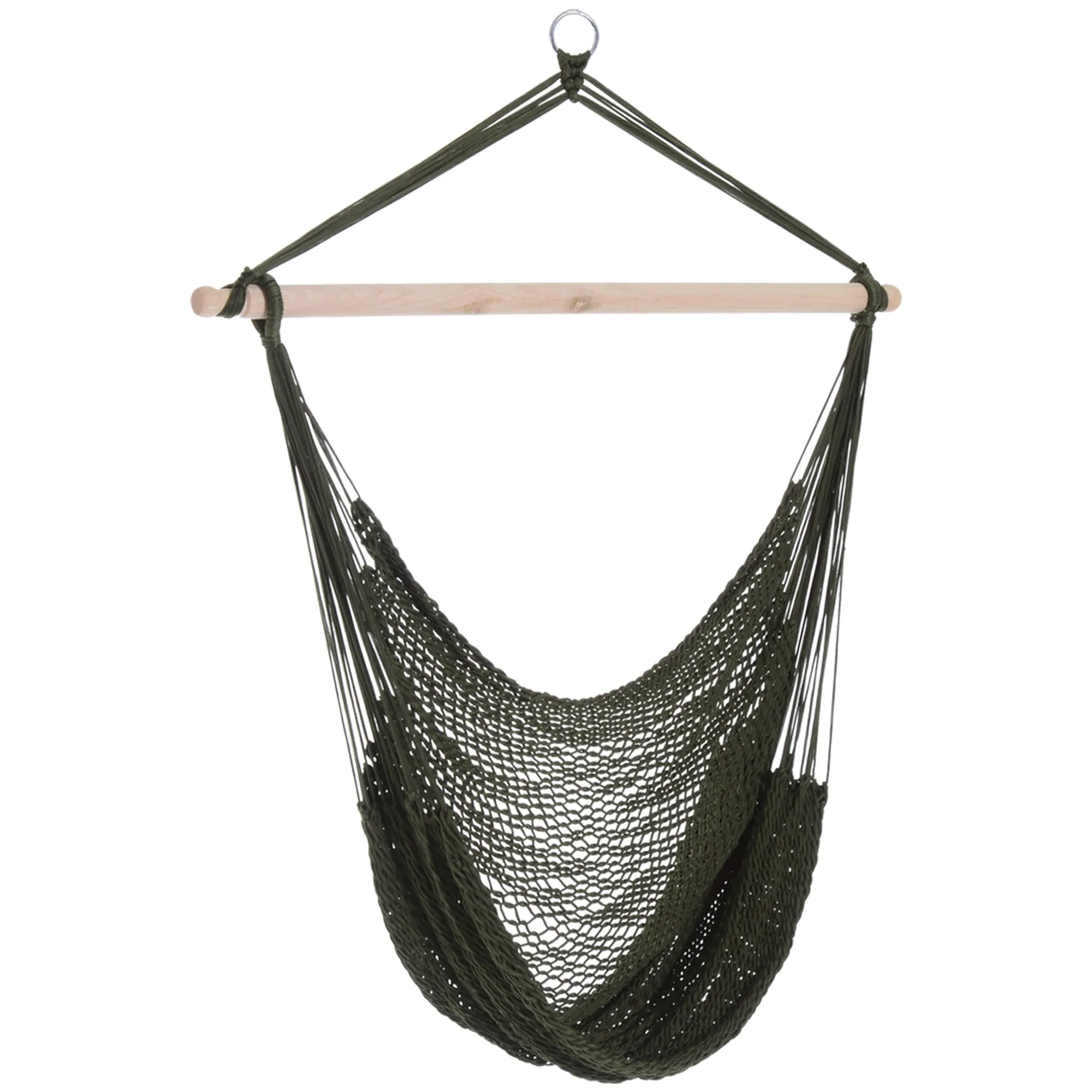 Nylon Woven Hammock Chair Air Sky Hanging Swing Portable Outdoor Indoor Relaxation