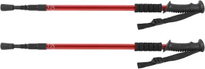 oceanside Outdoor Hiking Poles, Trekking Pole Set Walking Stick Camping Hiking Ski Pole Dashpot Telescopic Crutches(Red)