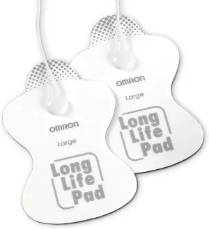 OMRON Long Life Pads for OMRON TENS Unit (PMLLPAD-L) - Large Pads for Electric Muscle Stimulator - Designed for Legs, HIPS, and Thighs